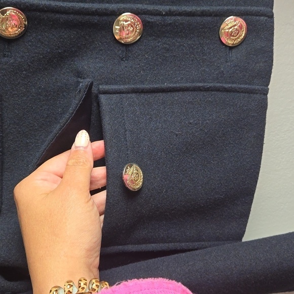 Zara-Cropped Gold Button Jacket-Size S - Picture 15 of 17